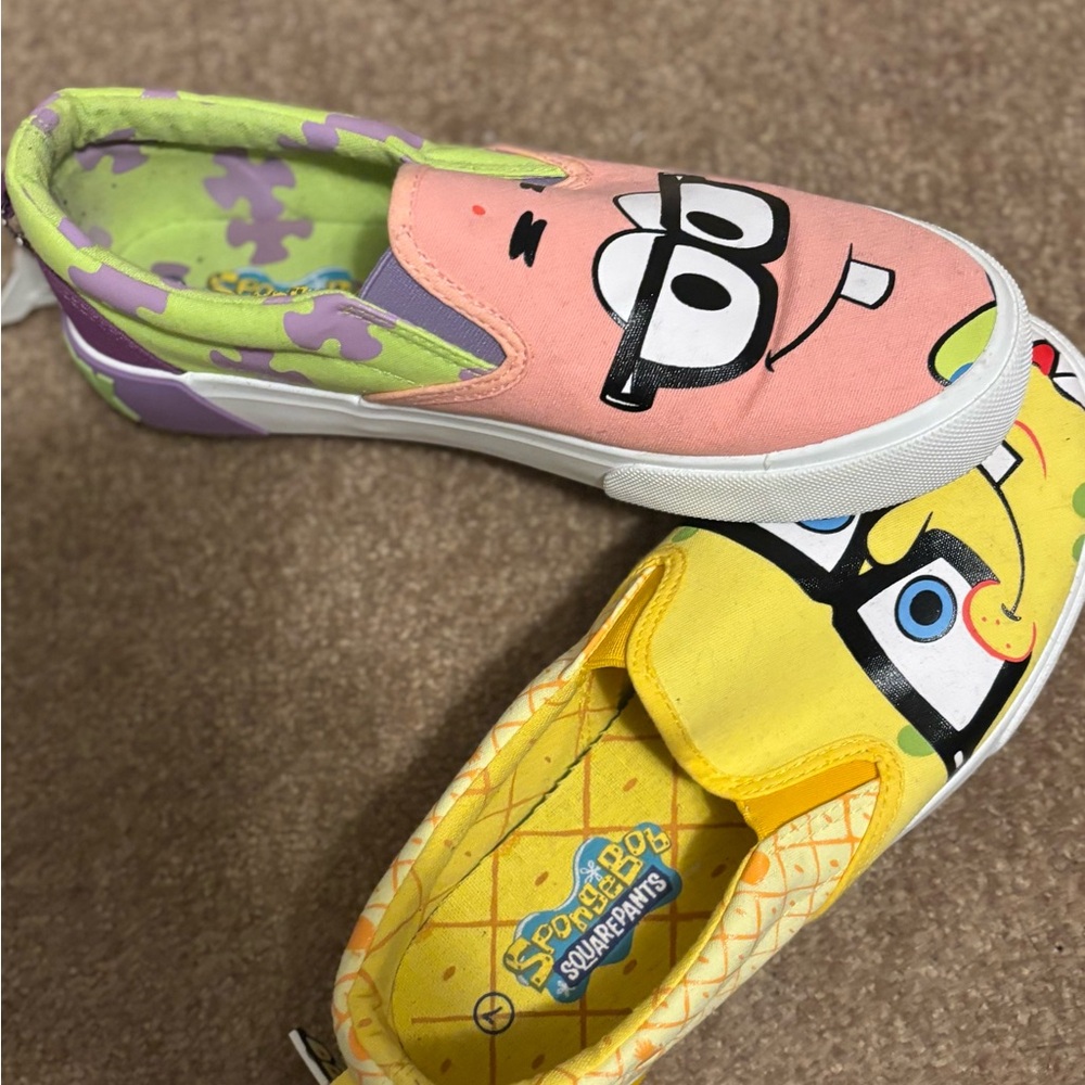 SpongeBob SquarePants Kids Sneakers - Pink, Yellow, and Purple